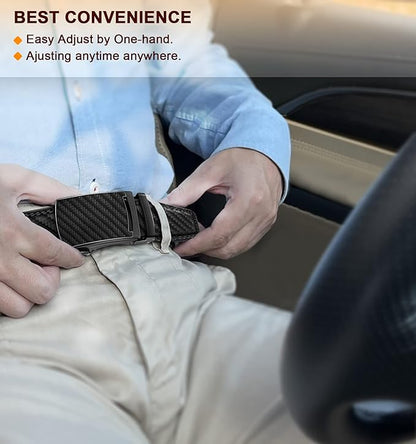 KEMISANT Belt Men, Sliding Ratchet Belt Genuine Leather For Gift Mens Dress Pants Oxfords,Size Adjustable
