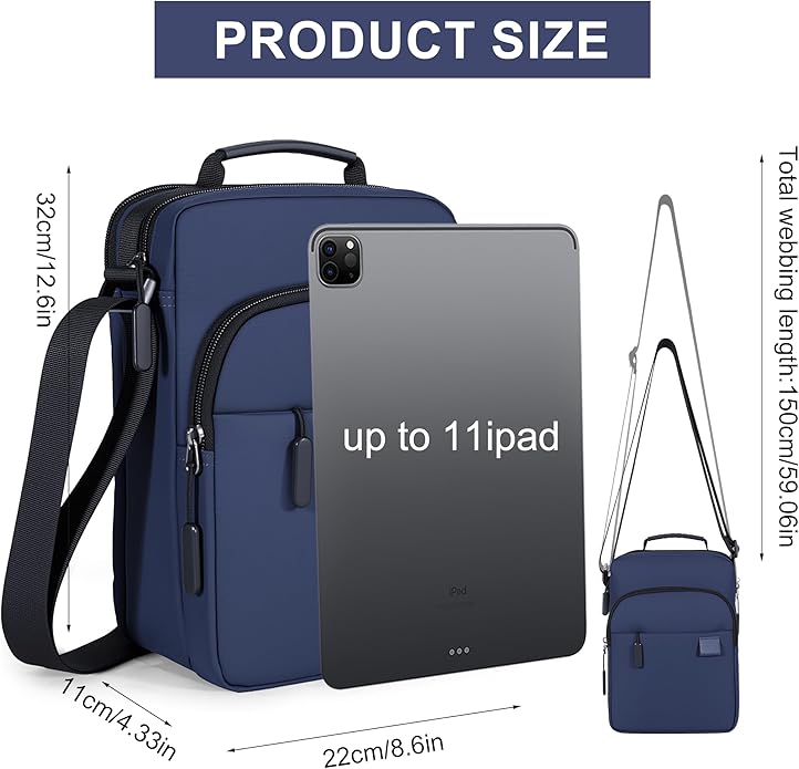 Messenger Bag for Men Sling Bag Anti Theft Crossbody Shoulder Bag Large Capacity Business Satchel for Travel Work