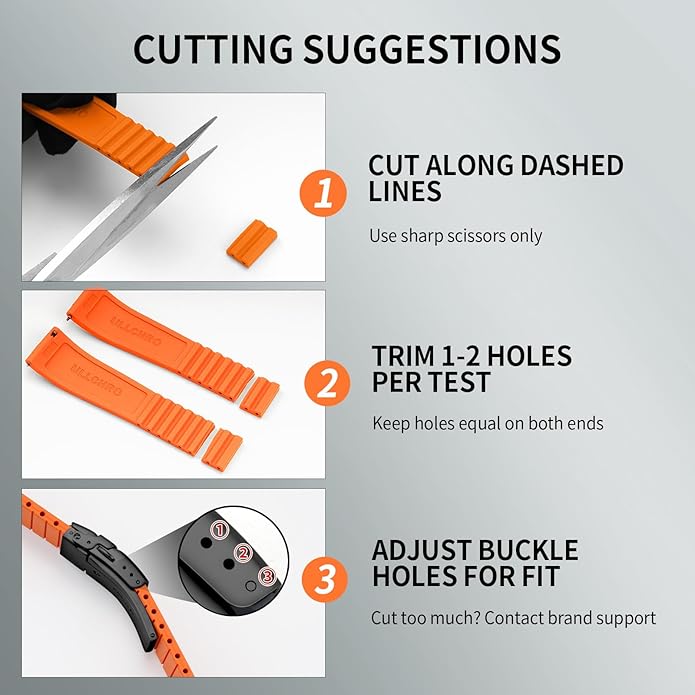 ULLCHRO Silicone Watch Band Quick Release Strap FKM Waterproof Watch Bands for Men 20mm 22mm Replacement Strap Sport Rubber Watchband