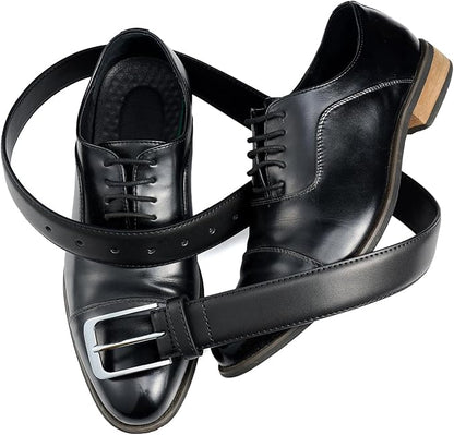 Bighake Men's Genuine Leather Dress Belt, Handmade Leather Jeans Belt for Men Work Business and Casual