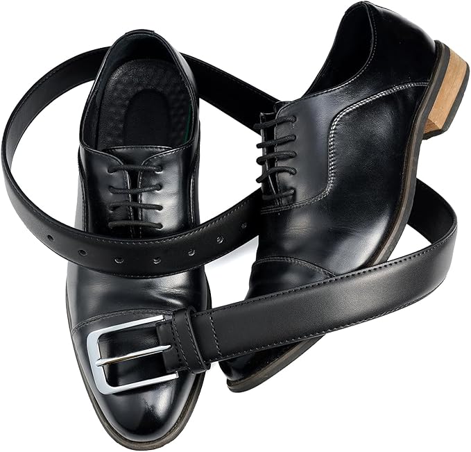Bighake Men's Genuine Leather Dress Belt, Handmade Leather Jeans Belt for Men Work Business and Casual