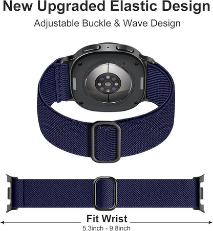 Lerobo Elastic Bands Compatible with Samsung Galaxy Watch 8 7 6 5 4 40mm 44mm/Galaxy Watch 8 Classic 6 4 Classic 43mm 47mm 42mm 46mm/5 Pro Band 45mm/Active 2,3 Pack 20mm Adjustable Nylon Sport Band