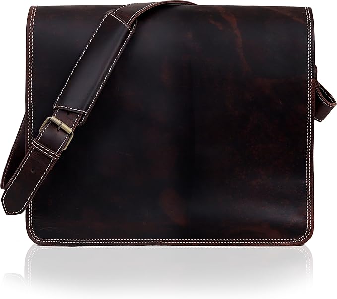 11 inch Small Crossbody Shoulder Genuine Leather iPad/Tablet Vintage Messenger Bag For 10.5 inch iPad Pro for Women & Men
