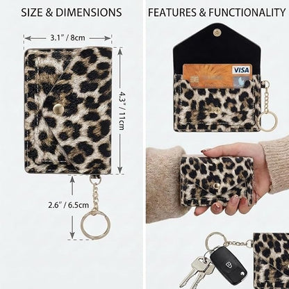 BIHRTC Silicone Key Ring Bracelets Wristlet Keychain Wallet with Net Chapstick Holder for Women