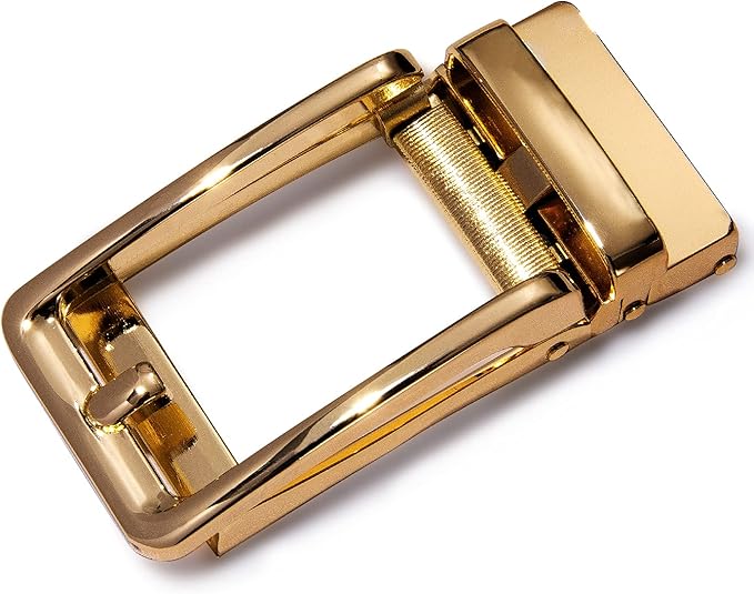 Dubulle Men's Ratchet Belt Gold/Black/Red/Green/Blue/White Automatic Buckle Business Casual Belt Gift - Adjustable Fit