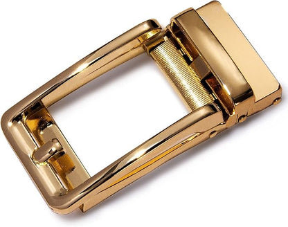 Dubulle Men's Ratchet Belt Gold/Black/Red/Green/Blue/White Automatic Buckle Business Casual Belt Gift - Adjustable Fit