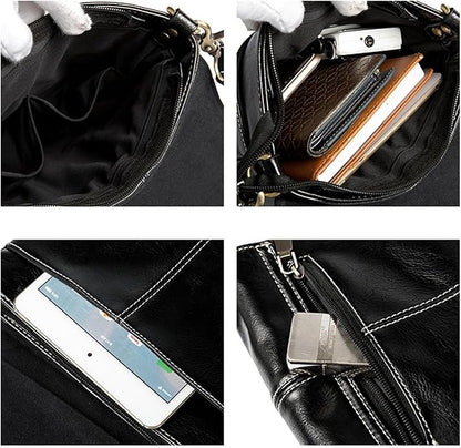 Mens Crossbody Bag, Leather Messenger Shoulder Bag for Women Men Purse Travel Work Business | Leather, Messenger, Purse, Travel, Work, Business