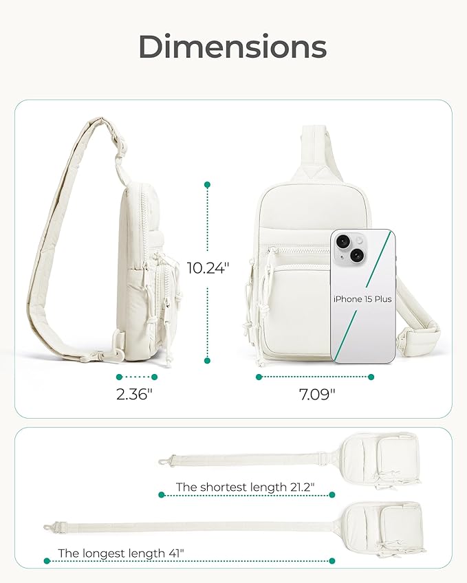BAGSMART Crossbody Sling Bags for Women, Small Crossbody Purse Fanny Packs with Adjustable Strap, Sling Backpck for travel