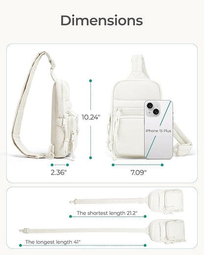 BAGSMART Crossbody Sling Bags for Women, Small Crossbody Purse Fanny Packs with Adjustable Strap, Sling Backpck for travel