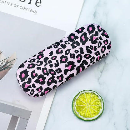 PERFECTSIGHT Hard Shell Eyeglasses Case, PU Leather Protective Glasses Case, Cute Eyeglass Case for Women Men Girls