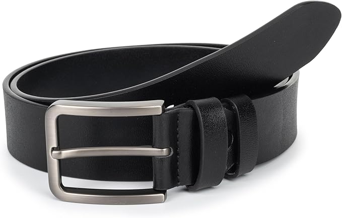 INOGIH Men's Dress Belt - Genuine Leather - Pin-Buckle - Classic Waist Belt for Daily Life