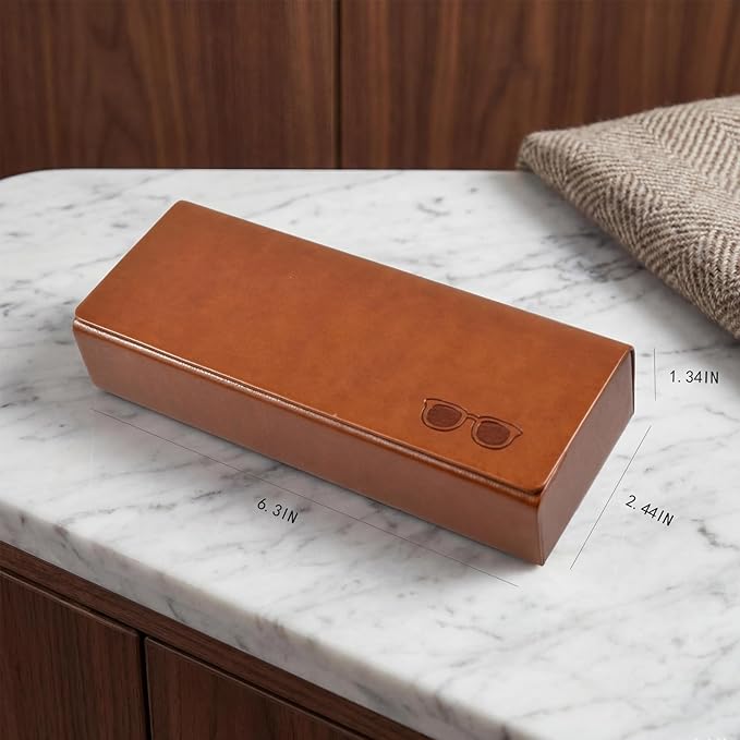 Glasses Case hard shell,3-in-1 Sunglasses Case & Eyeglass Case with Cleaning Cloth & Storage Pouch