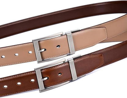 beltox fine Men Belt Genuine Leather with Anti-scratch Buckle Casual Strap