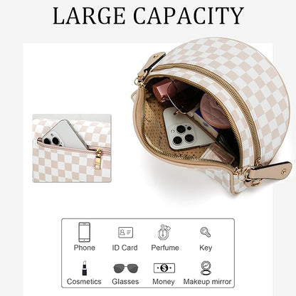 KKXIU Crossbody Sling Bag for Women Trendy Fanny Pack Vegan Leather Chest Bag | Trendy