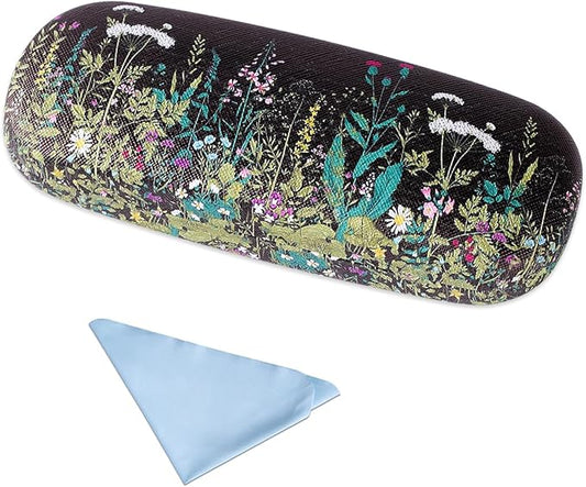 PERFECTSIGHT Hard Shell Eyeglasses Case, PU Leather Protective Glasses Case, Cute Eyeglass Case for Women Men Girls