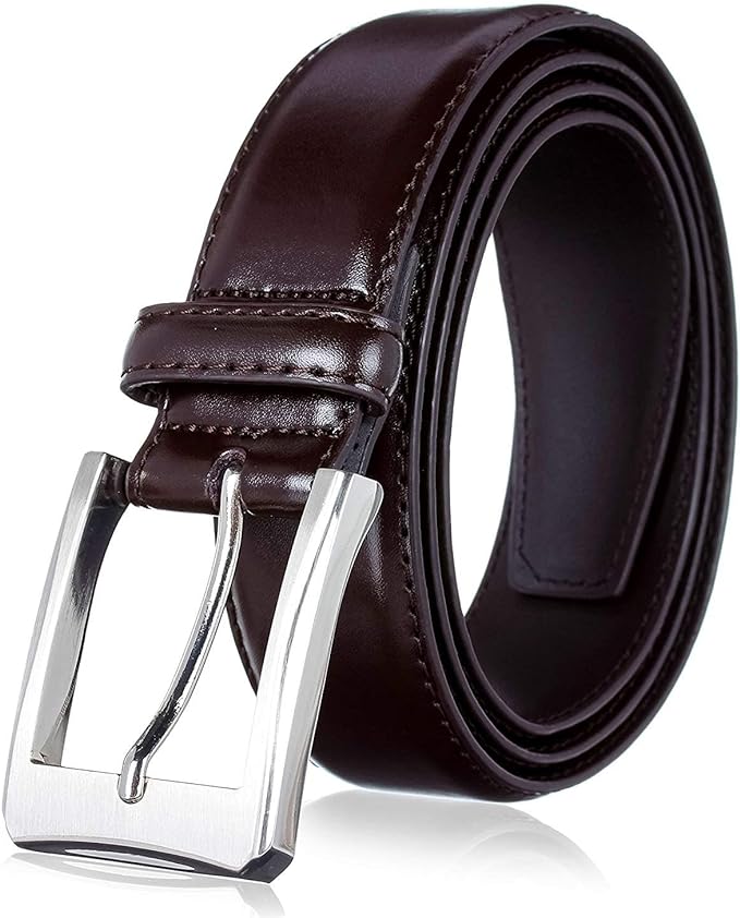 KM Legend Mens Genuine Leather Dress - Classic & Fashion For Work Business And Casual Belt