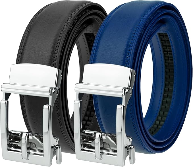 Gelante Ratchet Belt for Men, Mens Belts Leather 1.3'' Adjustable Trim to Fit Dress Belt