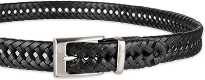 DOCKERS Men's Braided Leather Belt, Fully Adjustable Casual Strap for Everyday Wear