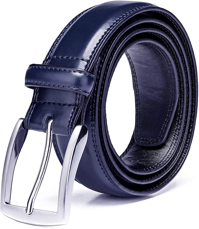 KM Legend Mens Genuine Leather Dress - Classic & Fashion For Work Business And Casual Belt