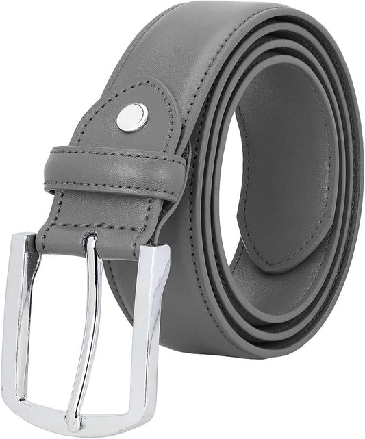 Falari Men Genuine Leather Casual Dress Belt With Single Prong Buckle, Classic Style Belt