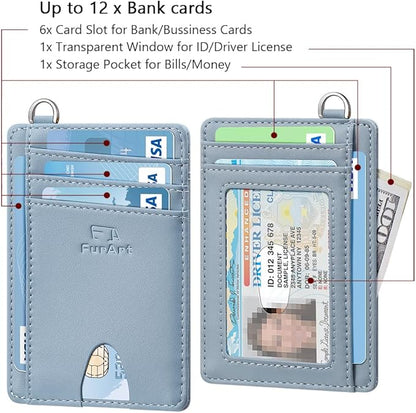 FurArt Slim Minimalist Wallet, Front Pocket Wallets, RFID Blocking, Credit Card Holder for Men