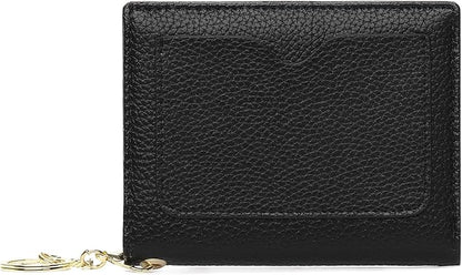 GAEKEAO Wallet Women RFID Blocking Small Bifold Vegan Leather Ladies Mini Purse with ID Window Zipper Change Pocket