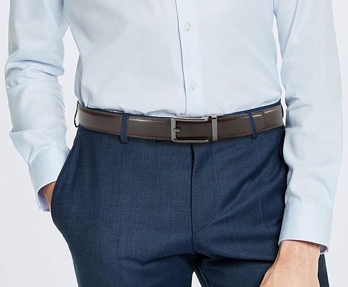 CHAOREN Click Belts for Men - Mens Ratchet Belt 1 3/8" for Dress Pants - Perfect Companion to Men's Oxfords