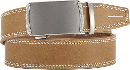 CHAOREN Mens Belt Leather Ratchet Belt - Customizable Fit, Effortless Style (35mm)