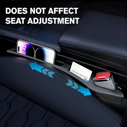 7F Car Seat Gap Filler Organiser,Between Seat Gap Filler, Centre Console Organiser, Universal Car Accessories, Fit SUV Truck Storage Black