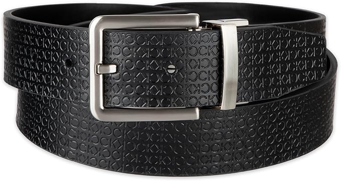 Calvin Klein Men’s Reversible Leather Belt - 2‑in‑1 Versatile Modern Style