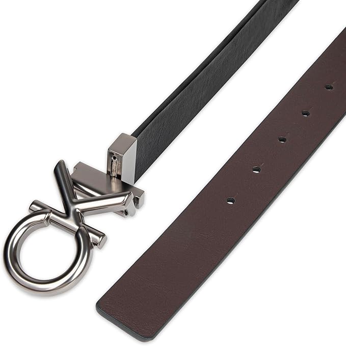 Calvin Klein Men’s Reversible Leather Belt - 2‑in‑1 Versatile Modern Style