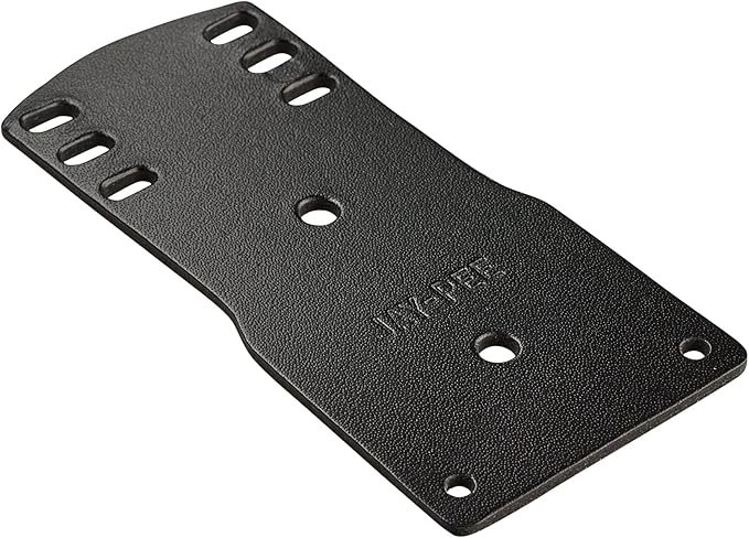 Jay-Pee Police Citation Badge Holder Name Tag Holder Three Bars Black Leather