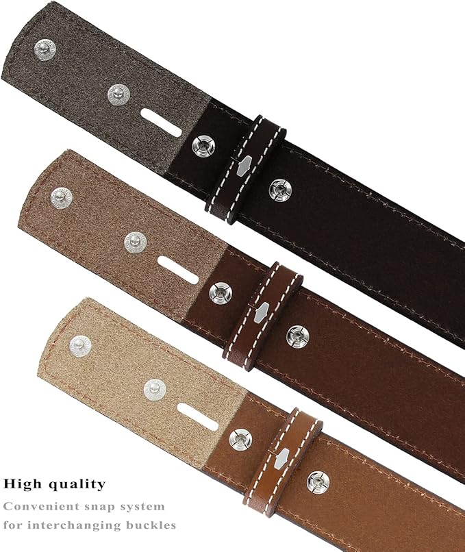 Genuine Full Grain Western Engraved Tooled Leather Strap or Belt 1-1/2" Wide