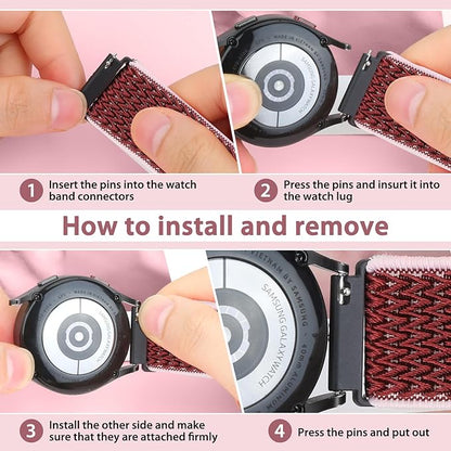 TumpCez Quick Release Watch Band - Choice of Width -18mm 19mm 20mm 22mm 24mm Watch Bands, Solo Loop Adjustable Elastic Nylon Watch Straps Replacement Wristband for Men Women