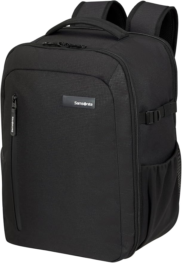 Samsonite Roader Cabin Backpack 40 x 30 x 20 cm Hand Luggage for Ryanair, Wizz Air & Vueling, Underseat Bag with Laptop Compartment 15.6 Inches, 26 L, 0.70 kg, Black (Deep Black)