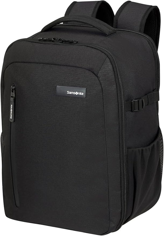 Samsonite Roader Cabin Backpack 40 x 30 x 20 cm Hand Luggage for Ryanair, Wizz Air & Vueling, Underseat Bag with Laptop Compartment 15.6 Inches, 26 L, 0.70 kg, Black (Deep Black)