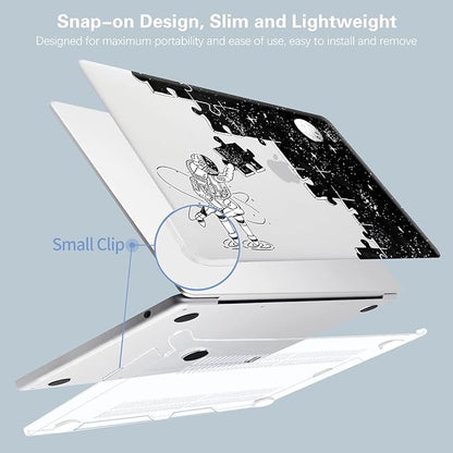 KEROM Compatible for MacBook Pro 13 Inch Case 2025 2024 2023 2022-2016 M2 M1 A2338 A2289 A2251 A2159 A1989 A1706 A1708, Cute Aesthetic Protective Plastic Hard Shell & Keyboard Cover, Space Puzzle