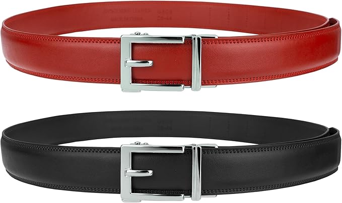Gelante Ratchet Belt for Men, Mens Belts Leather 1.3'' Adjustable Trim to Fit Dress Belt