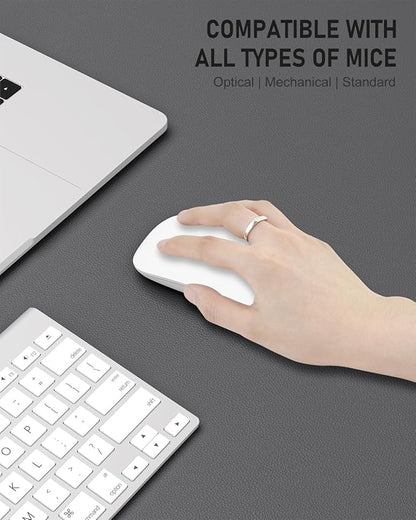 Desk Pad, 35.5" x 17" PU Leather Non-Slip Desk Mat Large Mouse Pad for Desktop, Waterproof Laptop Computer Writing Mat for Office, Home, Work, Gaming, Space Gray
