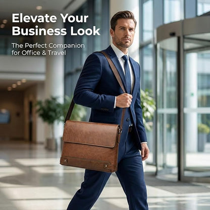 Messenger Bag for Men, 13 inch Purse Crossbody Bag, Waterproof Shoulder Bag for Office Business