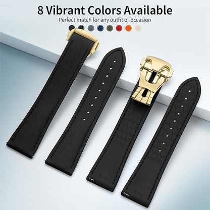 ULLCHRO Watch Strap Watch Band 20mm 22mm Man Waterproof Quick Release Bands Sport Replacement Strap Soft FKM Rubber Watchband