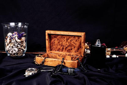 Hand Carved Wooden Multipurpose Keepsake Jewelry Decorative Art Box Storage Organizer (Large wood Box,Antique) (Medium)