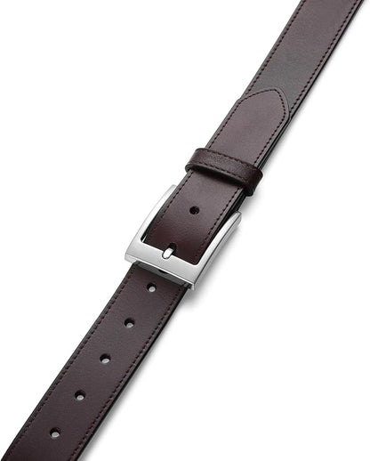 MILORDE Men's Genuine Leather Dress Belt, Handmade, 100% Cow Leather, Fashion & Classic Designs for Work Business and Casual