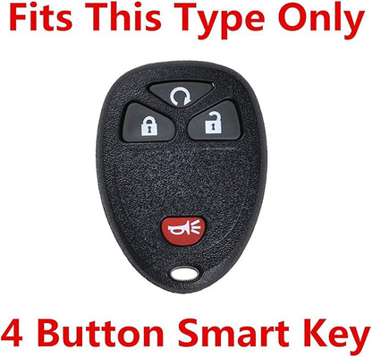 RPKEY Leather Keyless Entry Remote Control Key Fob Cover Case Protector Rep⼃lacement Fit for Remote Holder Buick Cadillac Chevrolet GMC Pontiac OUC60270 15913421