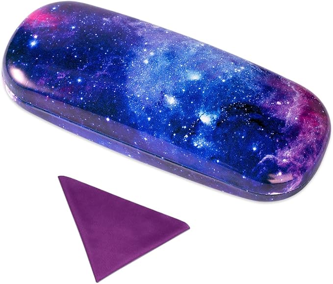 PERFECTSIGHT Hard Shell Eyeglasses Case, PU Leather Protective Glasses Case, Cute Eyeglass Case for Women Men Girls