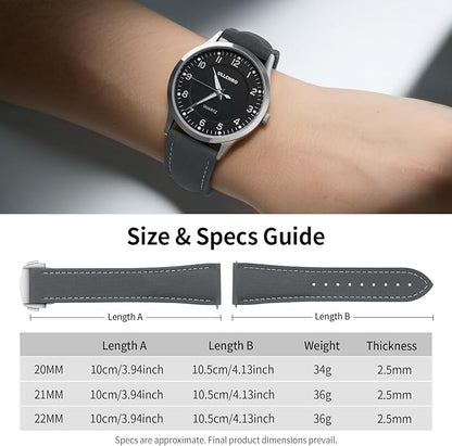 ULLCHRO Watch Strap Watch Band 20mm 22mm Man Waterproof Quick Release Bands Sport Replacement Strap Soft FKM Rubber Watchband