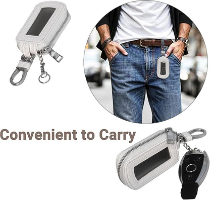 Yuoyar Premium Leather Key Fob Case - Universal Car Key Holder