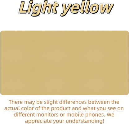Bloss Light Yellow Desk Mat 31.5"x15.7", Desk Matt for Desktop, Waterproof Leather Large Mouse Pad, Computer Mat for Office/Home/Decor
