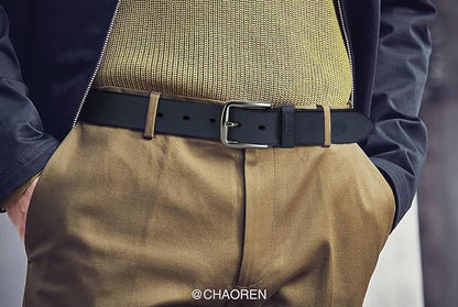 CHAOREN Mens Belts Leather - 35mm Genuine Leather Belt for Jeans - Men Gift for Casual Dress