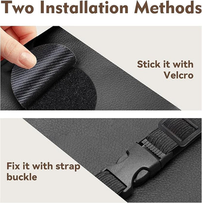 Noaman Upgraded 2 Pakc Large Car Tissue Holder PU Leather Tissues Box Cover Backseat Rectangular Napkin Holder for Car Fits for 120 Standard Kleenex Tissues Box for Car Organization Accessories Black